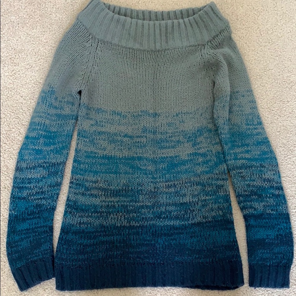 Blue and grey sweater